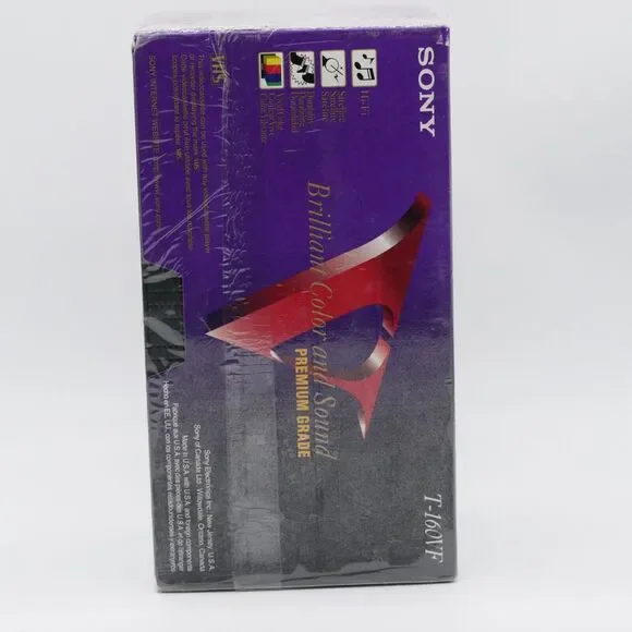 SONY Premium Grade VHS 8 Hour T-160VF Tapes 4 Pack New Sealed - Picture 3 of 6
